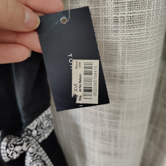 NWT Tommy Hilfiger Black Wrap Dress w/ Embroidered Belt Small - Picture 11 of 15